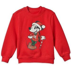 Disney Mickey Mouse Christmas Holiday Pullover Sweatshirt Size Small